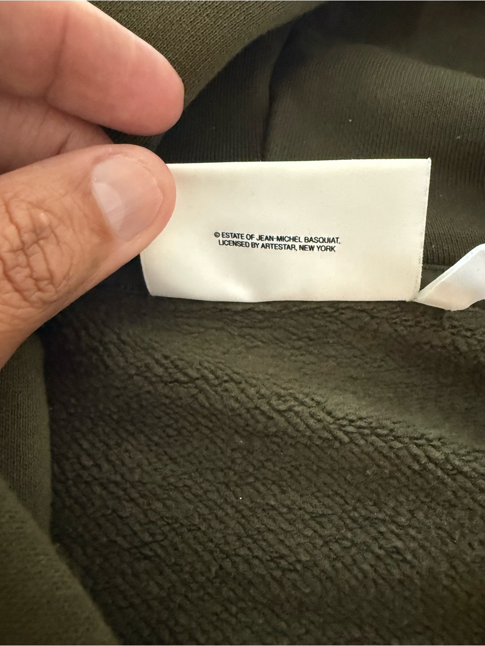 Who Decides War H&M Men’s Olive Green Hoodie - Picture 5 of 7
